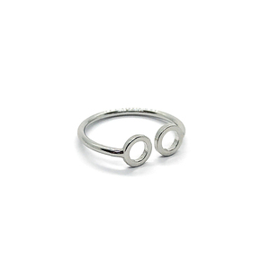 Μίνιμαλ δαχτυλίδι για το μικρό δάχτυλο σε ασημένιο χρώμα - chevalier, minimal, αυξομειούμενα, φθηνά