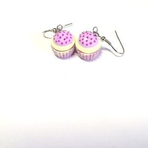 Σκουλαρίκια cupcakes - πηλός, μικρά, κρεμαστά