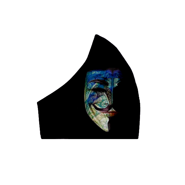 21.Μάσκα βαμβακερή-πολλαπλών χρήσεων-Σχέδιο "V with Colour". - μάσκες προσώπου - 3