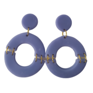 Baby blue dangles-σκουλαρίκια από πολυμερικό πηλό - πηλός, boho, κρεμαστά - 2