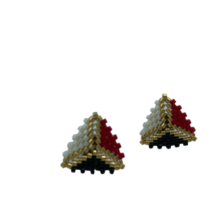 Τριγωνικά καρφωτά σκουλαρίκια Miyuki - miyuki delica, καρφωτά, μικρά