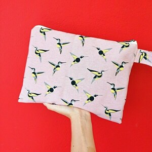 Τσάντα Φάκελος Pink Kolibri - ύφασμα, φάκελοι, θαλάσσης, χειρός, πάνινες τσάντες, φθηνές