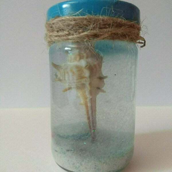 Summer glycerin jar with seashell - 2