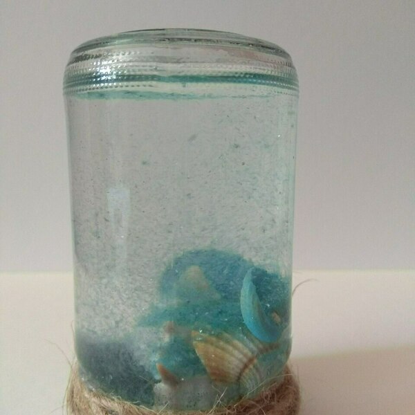 Summer glycerin jar with seashell - 3