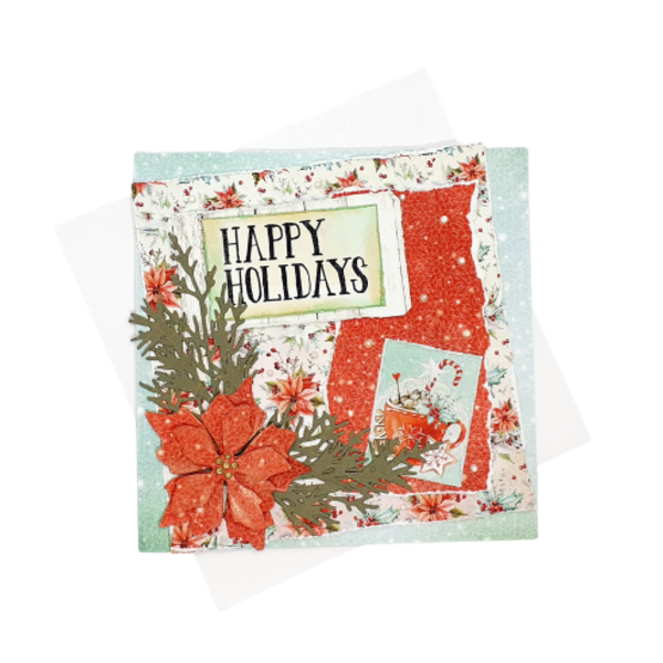Ευχετήρια Κάρτα Χριστουγέννων - Γλυκά Χριστούγεννα - χριστουγεννιάτικο, κάρτα ευχών, χριστούγεννα, ευχετήριες κάρτες