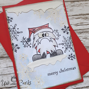 Σετ 3 Χριστουγεννιάτικων καρτών - Christmas doodles - χριστουγεννιάτικο, κάρτα ευχών, χριστούγεννα, άγιος βασίλης, ευχετήριες κάρτες - 2