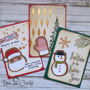 Σετ 3 Χριστουγεννιάτικων καρτών - Christmas cookies - σετ, χριστουγεννιάτικο, κάρτα ευχών, χριστούγεννα, ευχετήριες κάρτες - 5