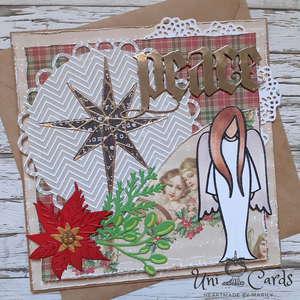Ευχετήρια Κάρτα Χριστουγέννων - Christmas Spirit - ρετρό, κάρτα ευχών, χριστούγεννα, ευχετήριες κάρτες - 2