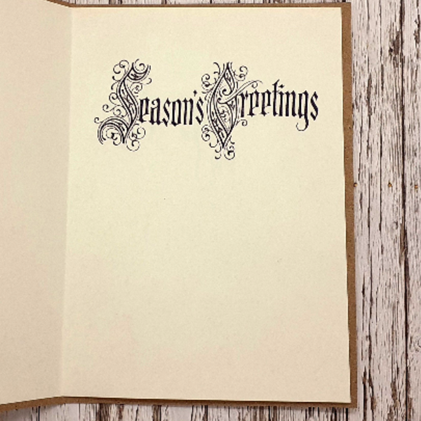 Ευχετήρια κάρτα Χριστουγέννων - Ρετρό Χριστούγεννα - χριστουγεννιάτικο, ρετρό, κάρτα ευχών, ευχετήριες κάρτες - 4