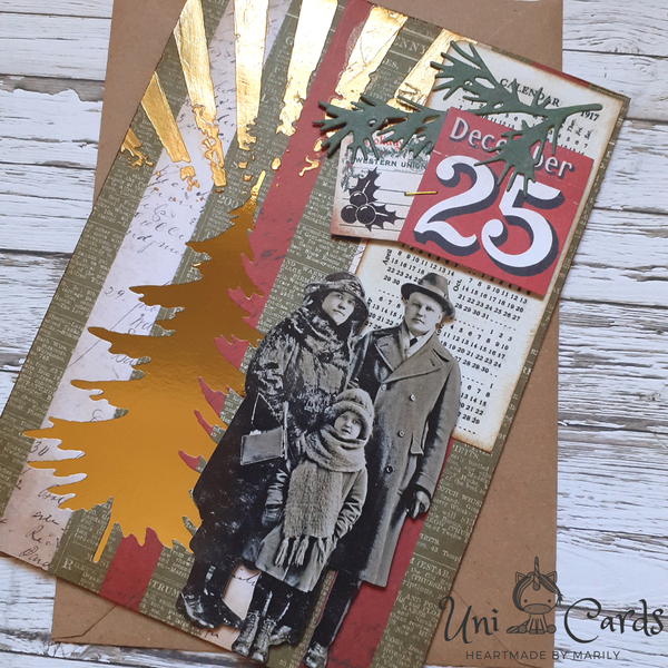Κάρτα Χριστουγέννων - Family moments - χριστουγεννιάτικο, ρετρό, κάρτα ευχών, ευχετήριες κάρτες - 2