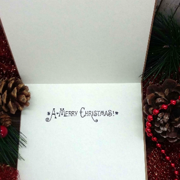Ευχετήρια Κάρτα Χριστουγέννων - Ξωτικό - ρετρό, κάρτα ευχών, χριστούγεννα, ευχετήριες κάρτες - 4