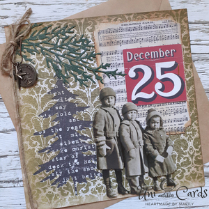 Ευχετήρια Κάρτα Χριστουγέννων - Κάλαντα - ρετρό, κάρτα ευχών, χριστούγεννα, ευχετήριες κάρτες - 2