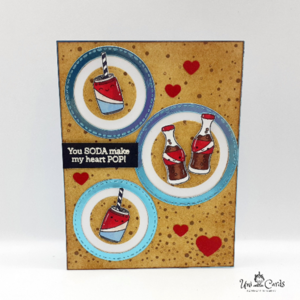 Ευχετήρια κάρτα - "You soda make my heart pop!" - χιουμοριστικό, κάρτα ευχών, δώρα αγίου βαλεντίνου, ευχετήριες κάρτες - 2
