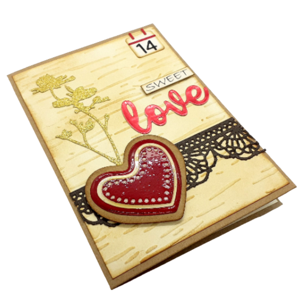 Κάρτα Αγίου Βαλεντίνου - Sweet Love - καρδιά, κάρτα ευχών, αγ. βαλεντίνου, ευχετήριες κάρτες