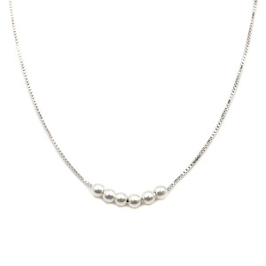 Κολιέ από Ασήμι 925 με Πέρλες Swarovski MINI PEARLS - ασήμι 925, δώρο, κοντά, πέρλες