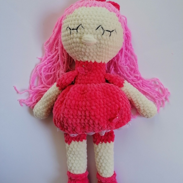Handmade doll crochet amigurumi princess - δώρο, βρεφικά, δώρα γενεθλίων, 0-3 μηνών - 2