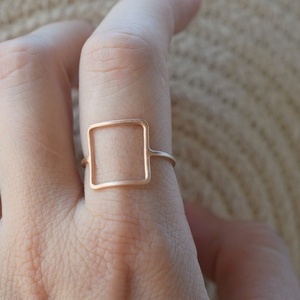 Ροζ χρυσό δαχτυλίδι ανοιχτό ασήμι 925 - μικρά, αυξομειούμενα, ασήμι, boho, γεωμετρικά σχέδια