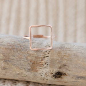 Ροζ χρυσό δαχτυλίδι ανοιχτό ασήμι 925 - ασήμι, γεωμετρικά σχέδια, μικρά, boho, αυξομειούμενα - 3