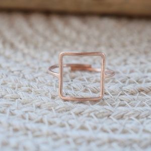 Ροζ χρυσό δαχτυλίδι ανοιχτό ασήμι 925 - ασήμι, γεωμετρικά σχέδια, μικρά, boho, αυξομειούμενα - 4