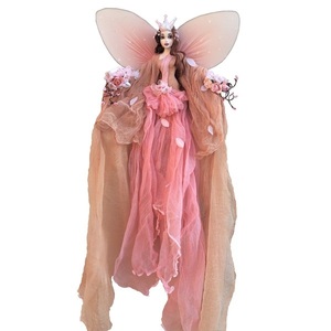 Διακοσμητική χειροποίητη Κούκλα "Νεραϊδοβασίλισσα" 90 εκ. Ροζ με Μπεζ - διακόσμηση, διακοσμητικά, διακόσμηση σαλονιού, δωμάτιο παιδιών, κούκλες