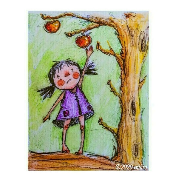 Κόκκινα μήλα- Διακόσμηση τοίχου-artprint A4 - κορίτσι, αφίσες, παιδικό δωμάτιο, δώρα για παιδιά