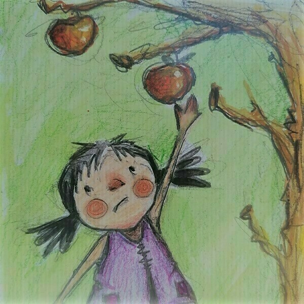 Κόκκινα μήλα- Διακόσμηση τοίχου-artprint A4 - κορίτσι, αφίσες, παιδικό δωμάτιο, δώρα για παιδιά - 2