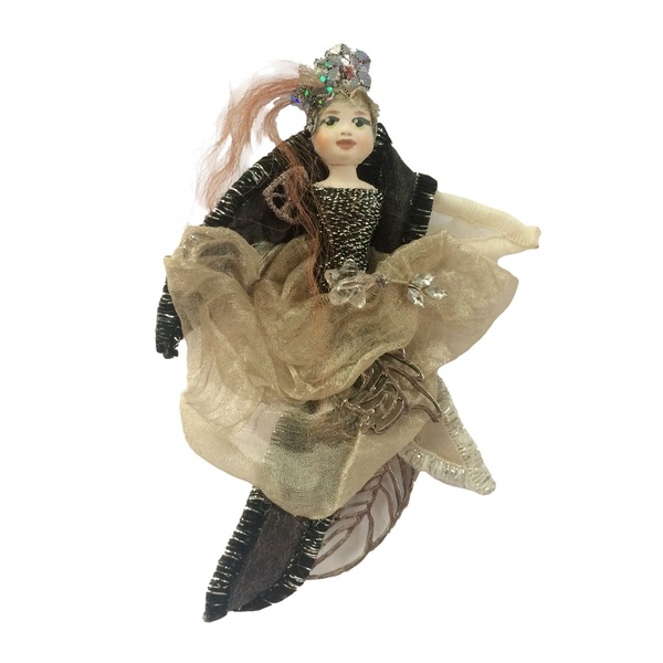 Χειροποίητη Υφασμάτινη Καρφίτσα με κούκλα "Fairy" σε 3χρώματα - μετάξι, ύφασμα, κουκλίτσα, μαμά, δώρα για δασκάλες