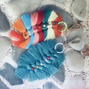 Μπρελόκ για τα κλειδιά πλεκτο- Knitted keychain - πλεκτά, αυτοκινήτου, σπιτιού - 3