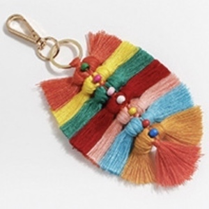 Μπρελόκ για τα κλειδιά πλεκτο- Knitted keychain multicolor - πλεκτά, αυτοκινήτου, σπιτιού