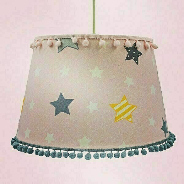 Φωτιστικο οροφης θεμα pink with grey stars - κορίτσι, παιδικά φωτιστικά - 3