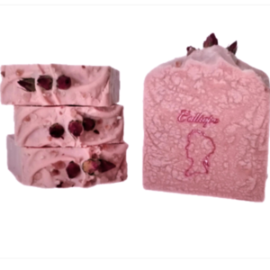 Σαπούνι με άρωμα τριαντάφυλλο με άργιλο ροζ και καολίνη. 140gr - σαπούνια, τριαντάφυλλο, ροζ, χεριών