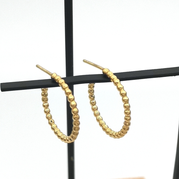 Hoop earrings -small - ασήμι, επιχρυσωμένα, κρίκοι, μικρά - 2