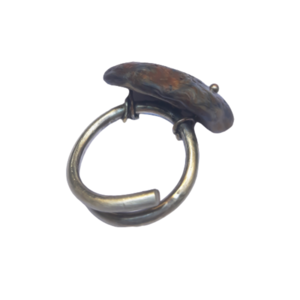 Ασημένιο 925 δαχτυλίδι με Οστρακο - ασήμι 925, χειροποίητα, boho, μεγάλα, αυξομειούμενα - 2