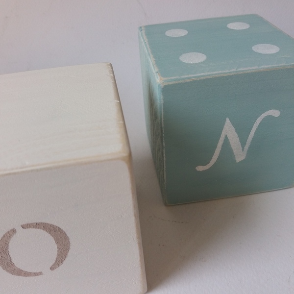 Ξύλινοι παιδικοί κύβοι 7×7εκ. - δώρο, αγορίστικο, κύβος, νονοί, ξύλινα παιχνίδια - 4