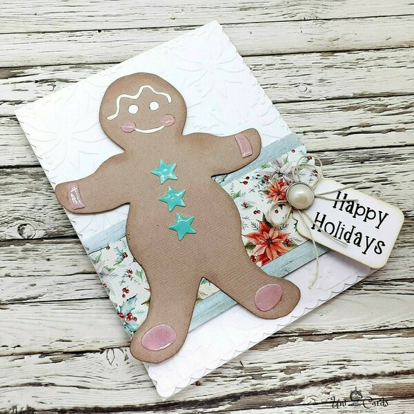 Ευχετήρια Κάρτα Χριστουγέννων - Gingerbread Man - κάρτα ευχών, ευχετήριες κάρτες - 3