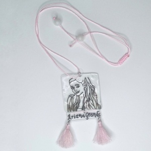 Κολιέ Ariana Grande - μακριά, plexi glass, boho, μεγάλα - 3