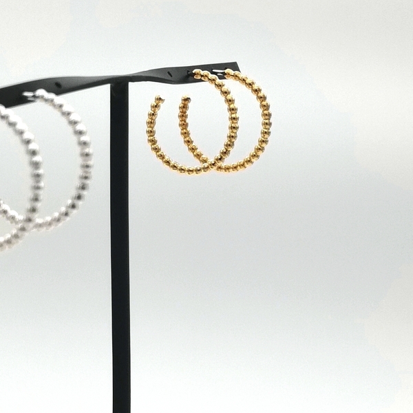 Hoop earrings -small - ασήμι, επιχρυσωμένα, κρίκοι, μικρά - 3
