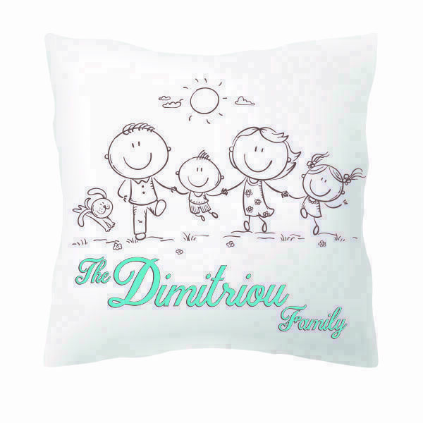 Family Cashion - δώρο, όνομα - μονόγραμμα, οικογένεια, μαξιλάρια