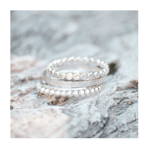 Stack rings┃Σετ χειροποίητα δαχτυλίδια Ασήμι 925 - βεράκια, boho, boho, σετ κοσμημάτων, ασήμι