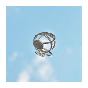 3D Circle┃Ασήμι 925 Χειροποίητο δαχτυλίδι - ασήμι, γεωμετρικά σχέδια, μεγάλα, αυξομειούμενα