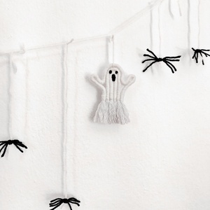 Διακοσμητικό τοίχου γιρλάντα με φαντασματάκια και αράχνες - halloween - 3