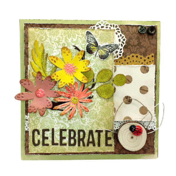 Ευχετήρια κάρτα _Άνοιξη - λουλούδια, γενέθλια, επέτειος, κάρτα ευχών, γενική χρήση