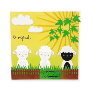 Ευχετήρια κάρτα με προβατάκια - χιουμοριστικό, κάρτα ευχών, γενική χρήση, ζωάκια