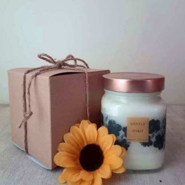 Δώρο σπιτιού αρωματικό κερί μέλι & γιασεμί - διακόσμηση, οικολογικό, αρωματικά κεριά, ιδεά για δώρο, vegan friendly - 3
