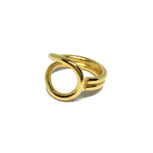 Χειροποίητο δαχτυλίδι από ασήμι με επιχρύσωση - επιχρυσωμένα, ασήμι 925, σταθερά, μεγάλα
