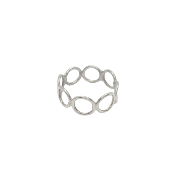 Χειροποίητο ασημένιο δαχτυλίδι με κύκλους - ασήμι 925, minimal, βεράκια, boho, σταθερά