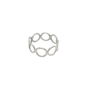 Χειροποίητο ασημένιο δαχτυλίδι με κύκλους - βεράκια, σταθερά, boho, ασήμι 925, minimal