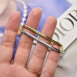 Βραχιόλι Αλυσίδα από Ανοξείδωτο Ατσάλι Braid Silver - αλυσίδες, επιχρυσωμένα, ατσάλι, boho, χεριού - 3