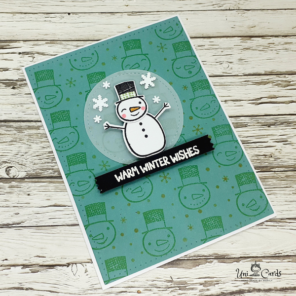 Κάρτες Χριστουγέννων (σετ 3 καρτών) - Χιονάνθρωποι - κάρτα ευχών, χειμώνας, χιονάνθρωπος, ευχετήριες κάρτες - 3