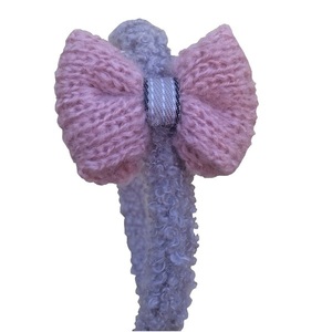 Παιδικές Στέκες "Fluffy & Bow"σε 2 χρώματα - κορίτσι, δώρα γενεθλίων, χειμώνας, αξεσουάρ μαλλιών